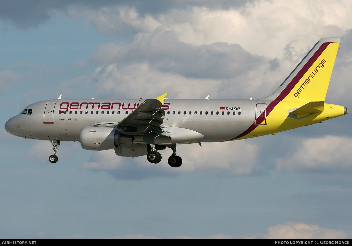 Aircraft Photo of D-AKNL | Airbus A319-112 | Germanwings | AirHistory.net #35870