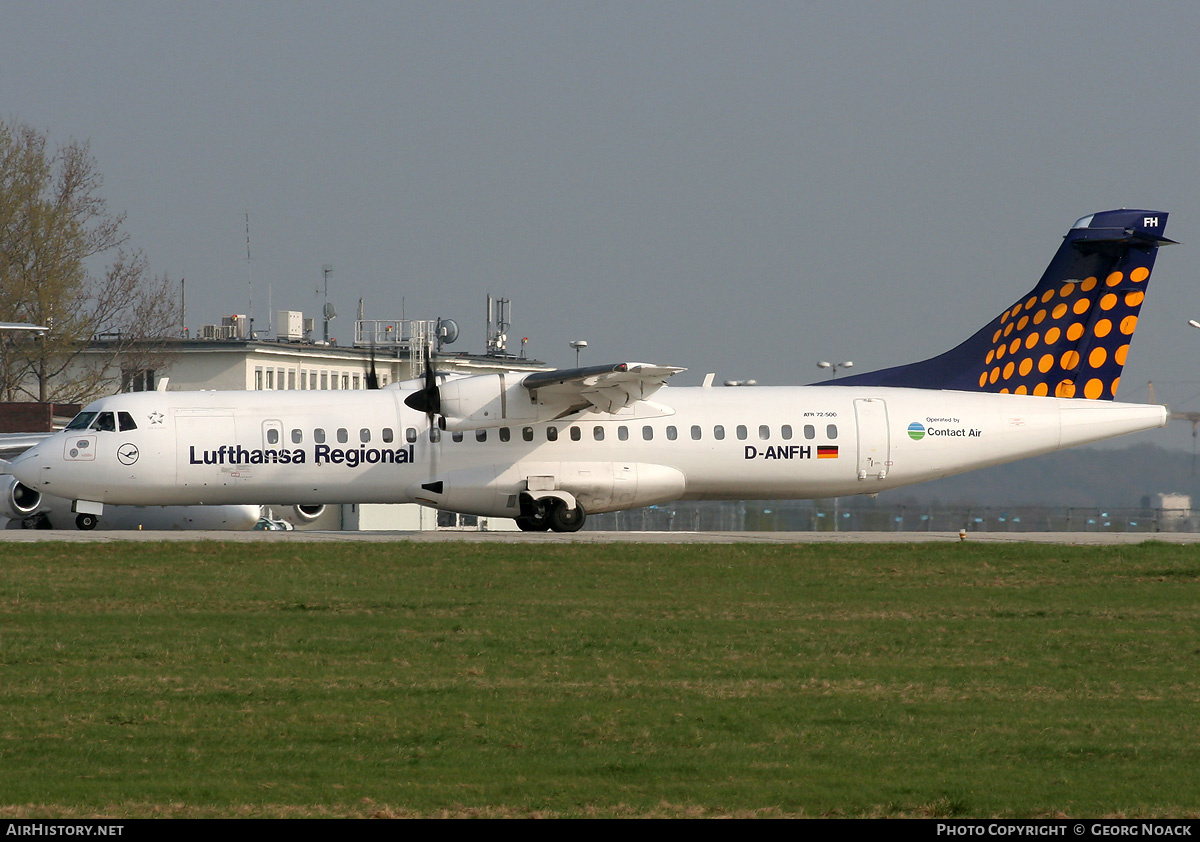 Aircraft Photo of D-ANFH | ATR ATR-72-500 (ATR-72-212A) | Lufthansa Regional | AirHistory.net #35977