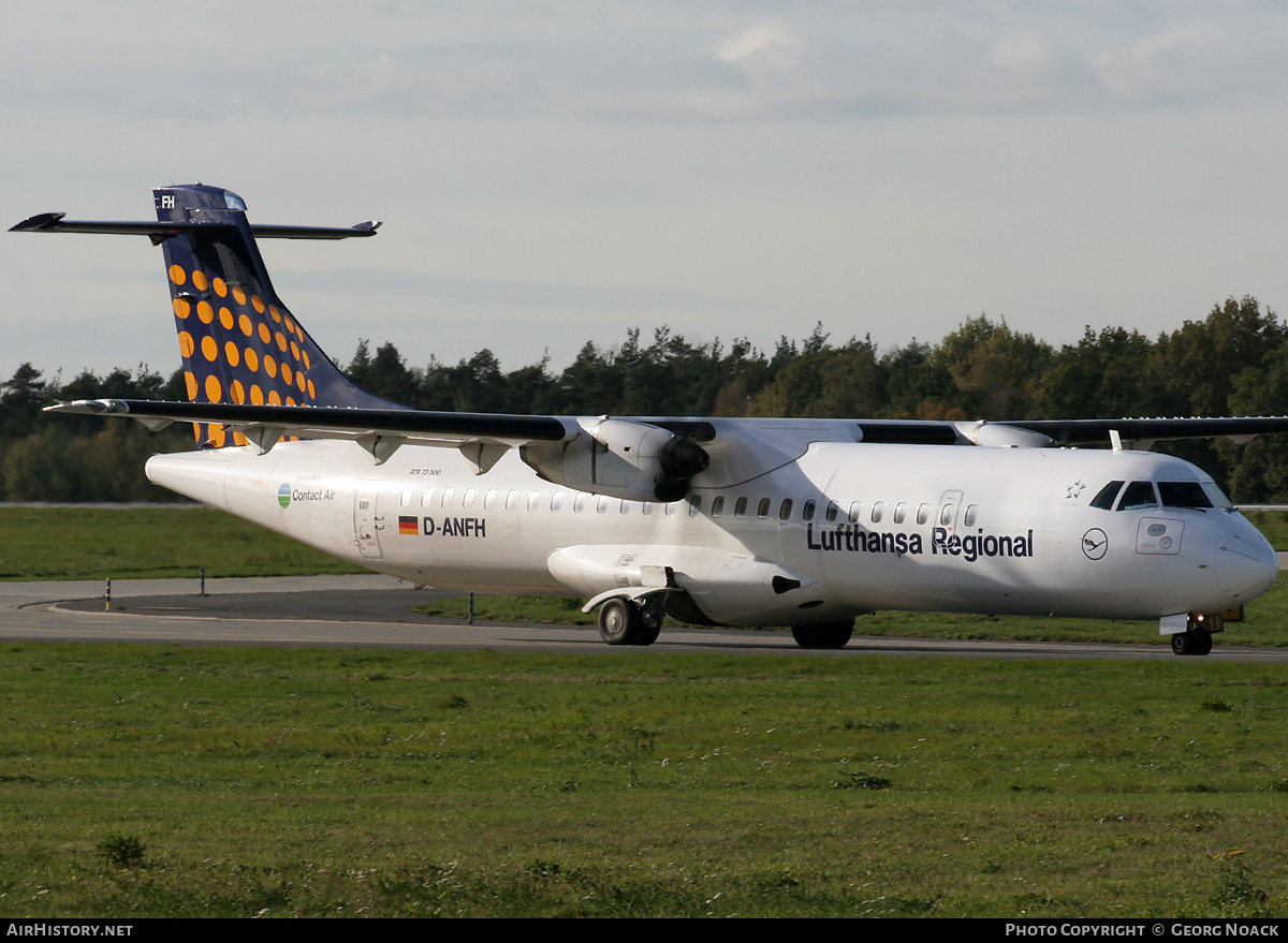 Aircraft Photo of D-ANFH | ATR ATR-72-500 (ATR-72-212A) | Lufthansa Regional | AirHistory.net #35978