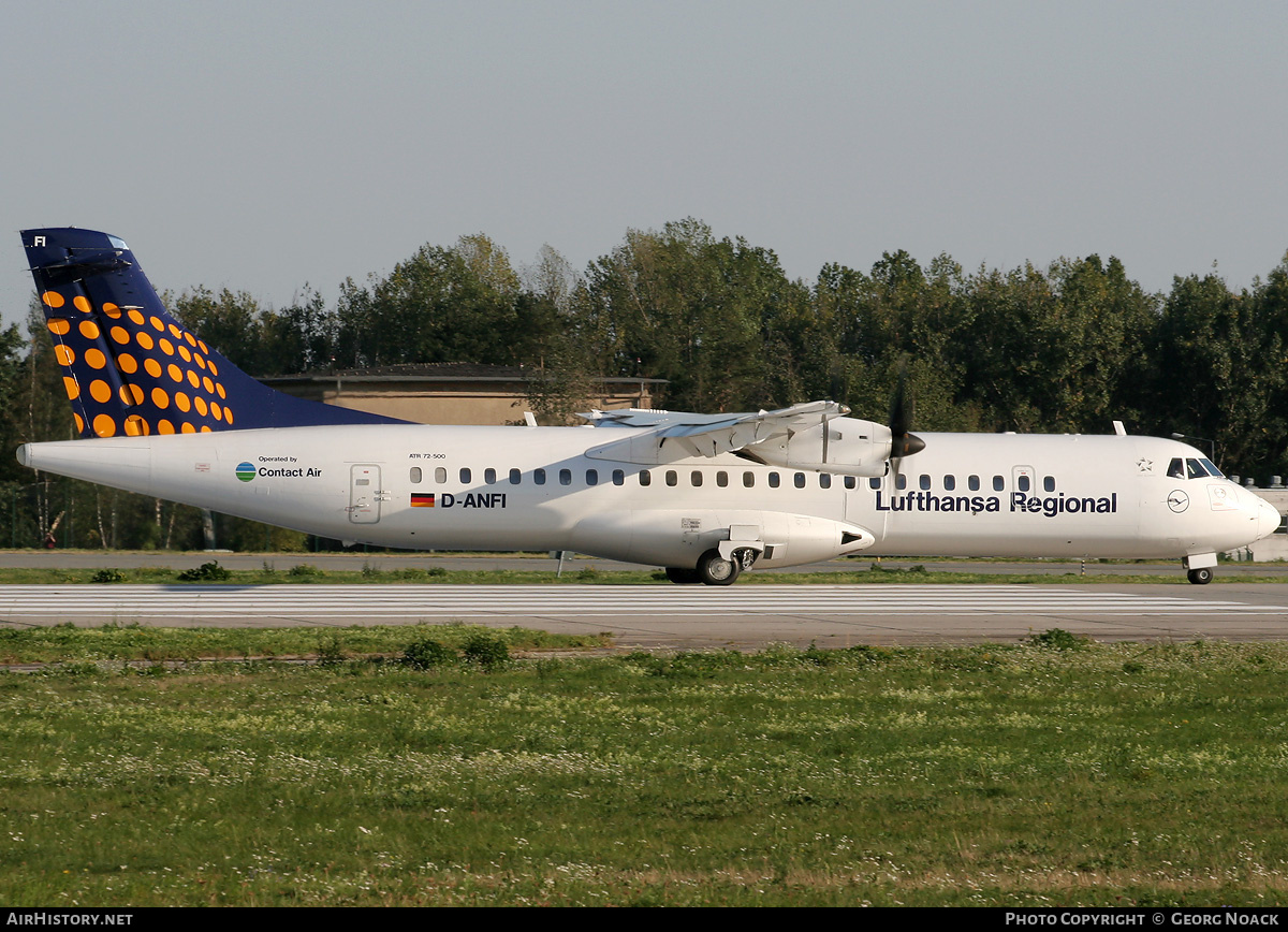 Aircraft Photo of D-ANFI | ATR ATR-72-500 (ATR-72-212A) | Lufthansa Regional | AirHistory.net #35979