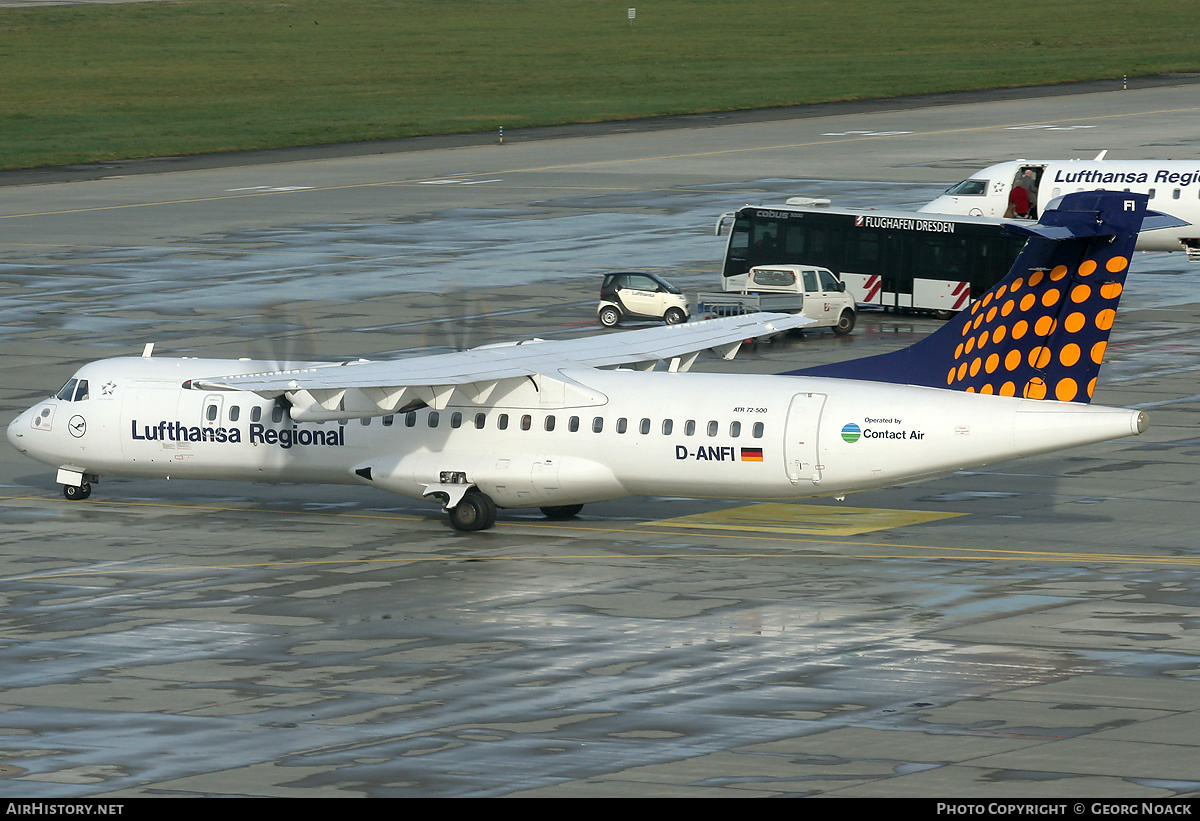 Aircraft Photo of D-ANFI | ATR ATR-72-500 (ATR-72-212A) | Lufthansa Regional | AirHistory.net #35980