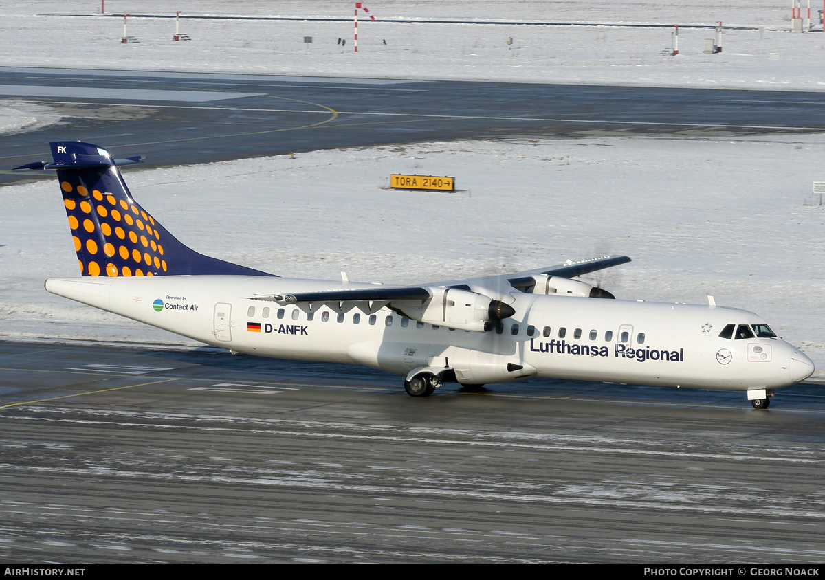 Aircraft Photo of D-ANFK | ATR ATR-72-500 (ATR-72-212A) | Lufthansa Regional | AirHistory.net #35983