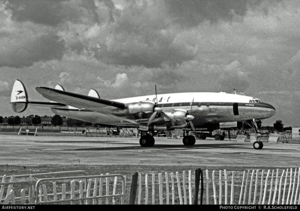 Aircraft Photo of G-AHEM | Lockheed L-049E Constellation | BOAC - British Overseas Airways Corp. | AirHistory.net #35992