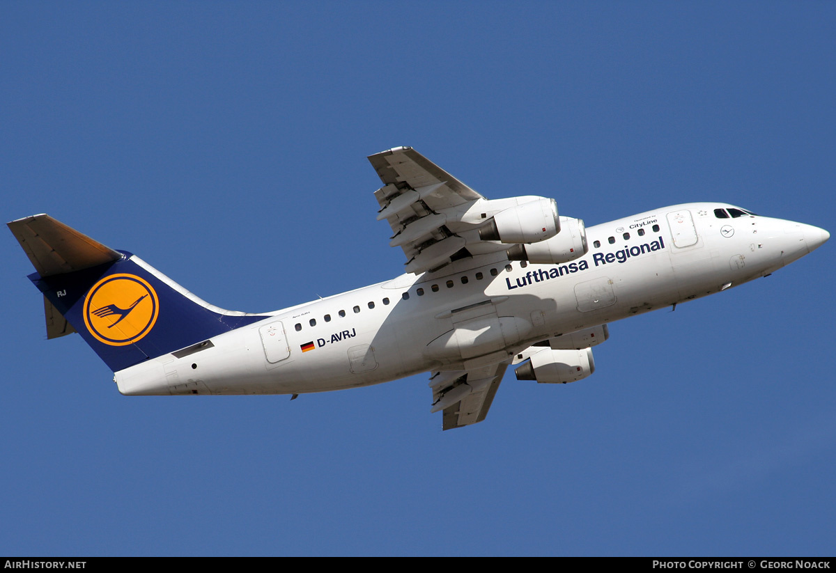 Aircraft Photo of D-AVRJ | British Aerospace Avro 146-RJ85 | Lufthansa Regional | AirHistory.net #36039