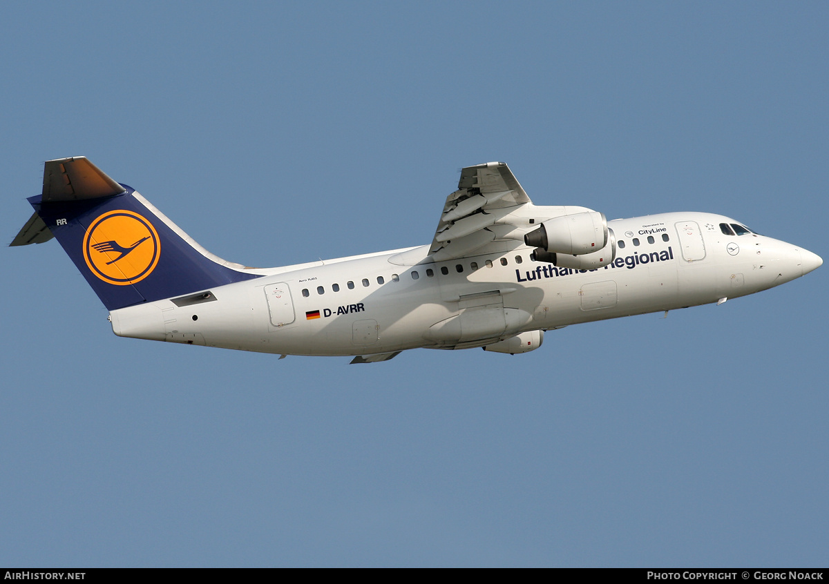 Aircraft Photo of D-AVRR | British Aerospace Avro 146-RJ85 | Lufthansa Regional | AirHistory.net #36049