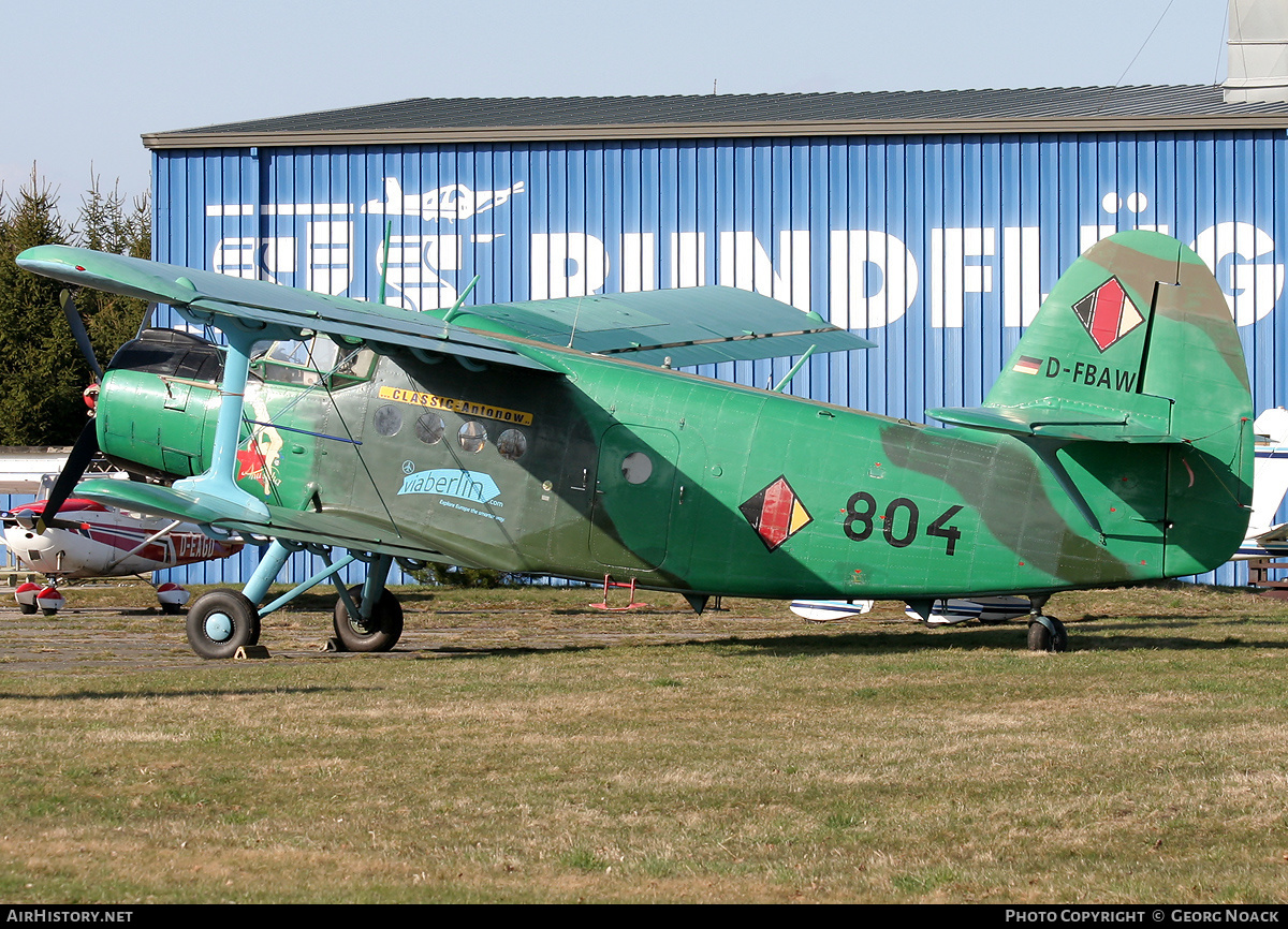 Aircraft Photo of D-FBAW / 804 | Antonov An-2T | East Germany - Air Force | AirHistory.net #36154