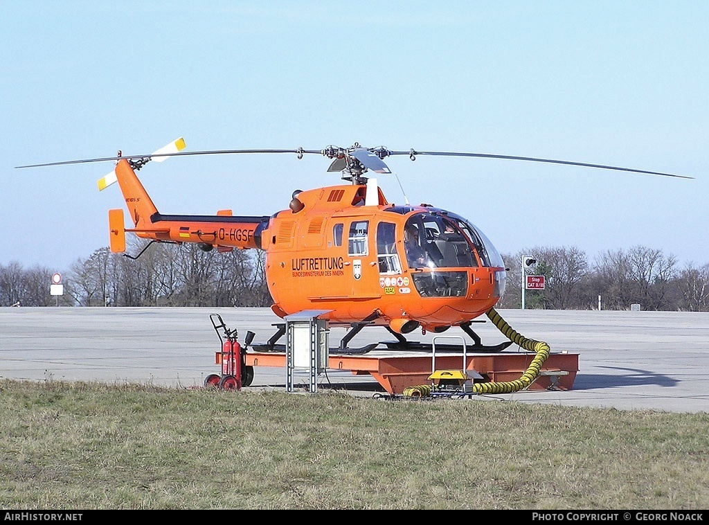 Aircraft Photo of D-HGSF | MBB BO-105CBS-5 | Luftrettung - Bundesministerium des Innern | AirHistory.net #36172