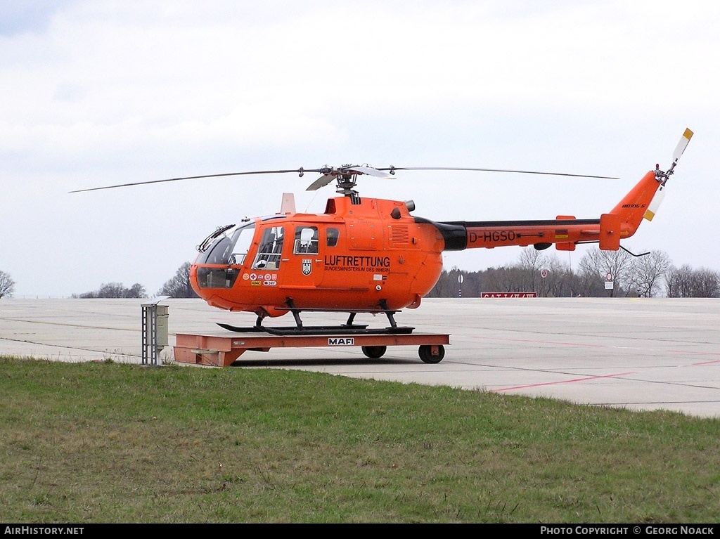 Aircraft Photo of D-HGSO | MBB BO-105CBS-5 | Luftrettung - Bundesministerium des Innern | AirHistory.net #36174