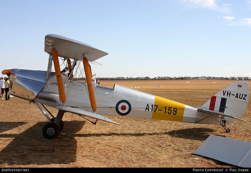 Aircraft Photo of VH-AUZ / A17-159 | De Havilland D.H. 82A Tiger Moth | Australia - Air Force | AirHistory.net #36412