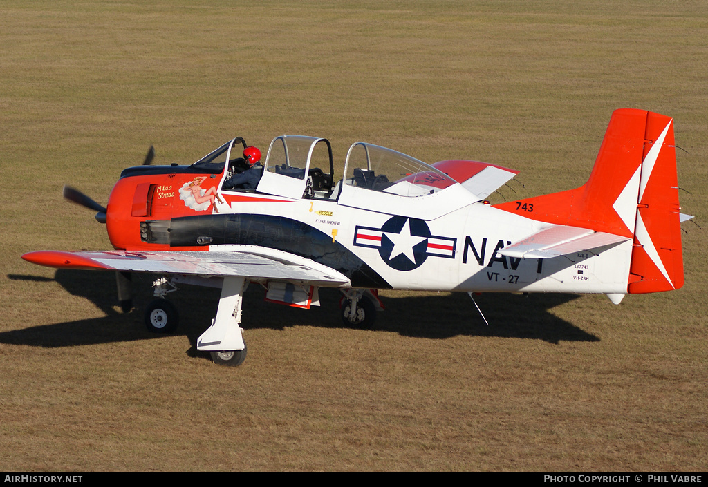 Aircraft Photo of VH-ZSH / 133743 | North American T-28B Trojan | USA - Navy | AirHistory.net #36428