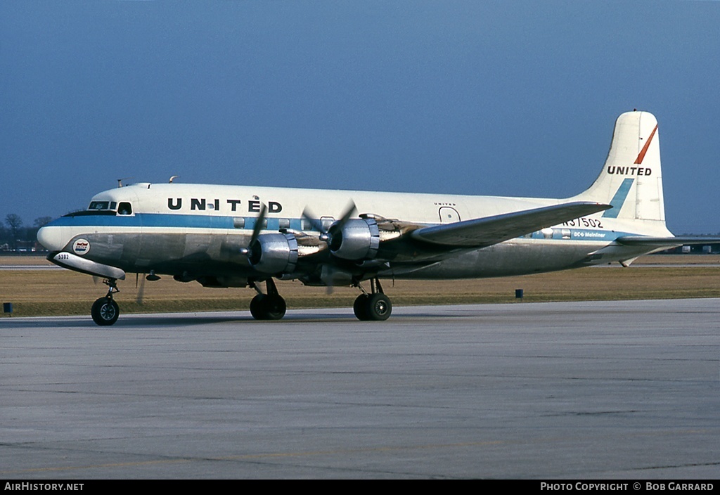 Aircraft Photo of N37502 | Douglas DC-6 | United Air Lines | AirHistory.net #36487
