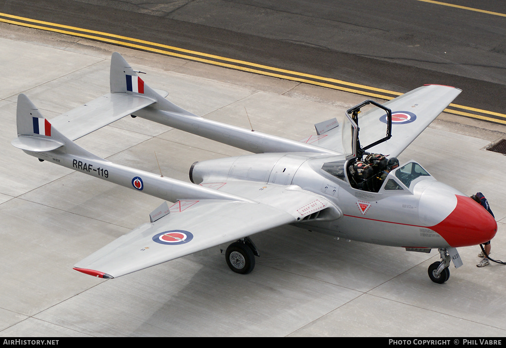 Aircraft Photo of VH-ZVZ / RRAF-119 | De Havilland D.H. 115 Vampire T11 | Rhodesia - Air Force | AirHistory.net #36579