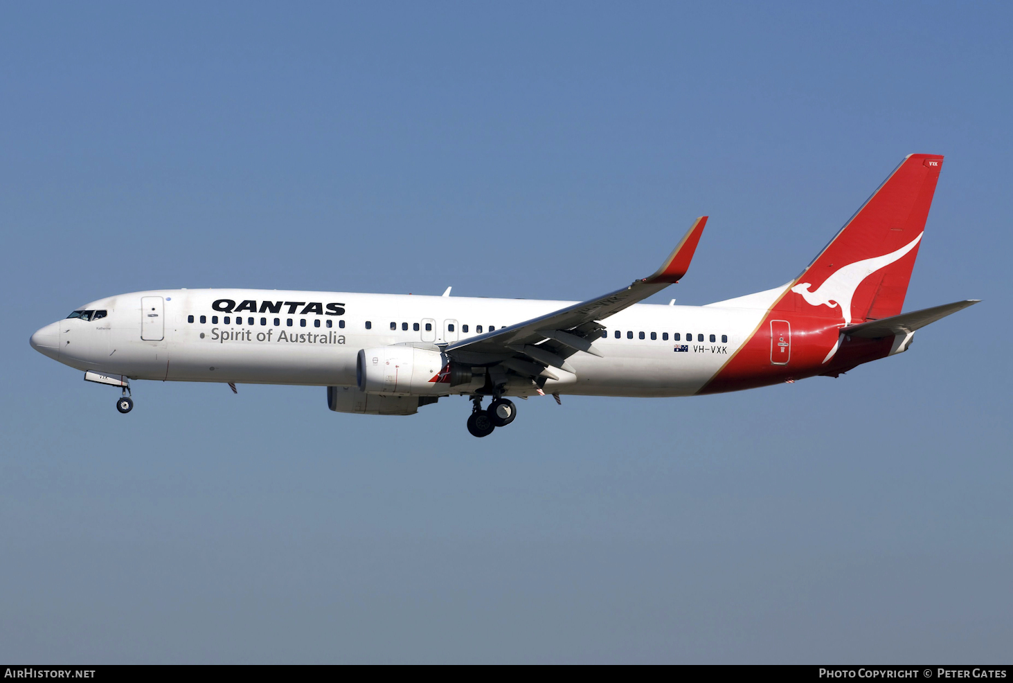Aircraft Photo of VH-VXK | Boeing 737-838 | Qantas | AirHistory.net #36736