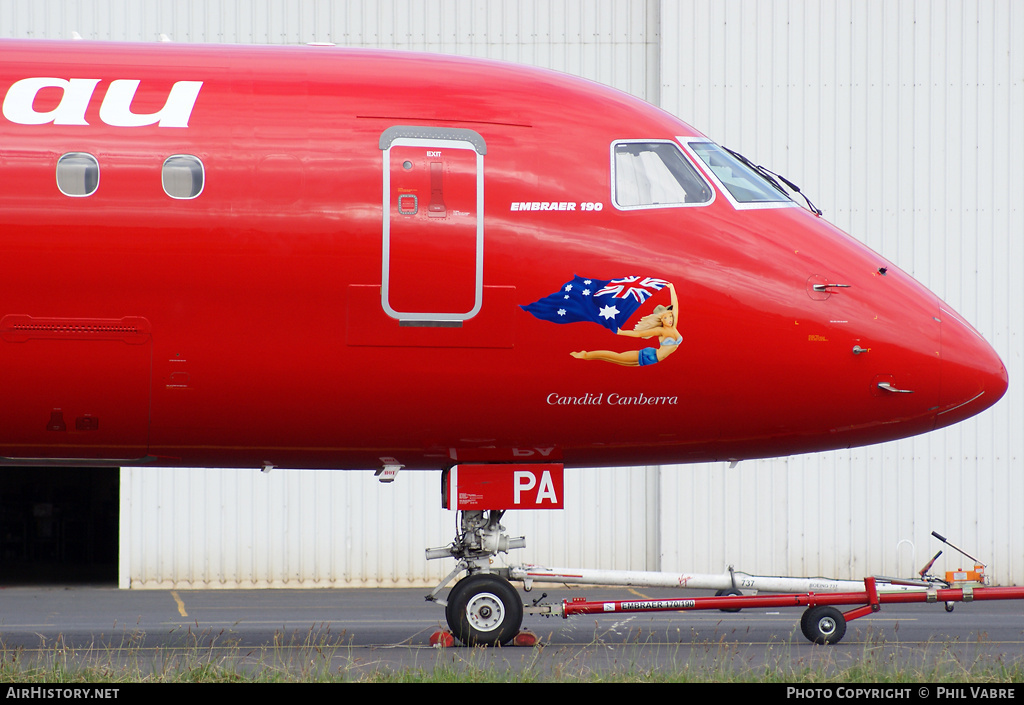 Aircraft Photo of VH-ZPA | Embraer 190AR (ERJ-190-100IGW) | Virgin Blue Airlines | AirHistory.net #36743