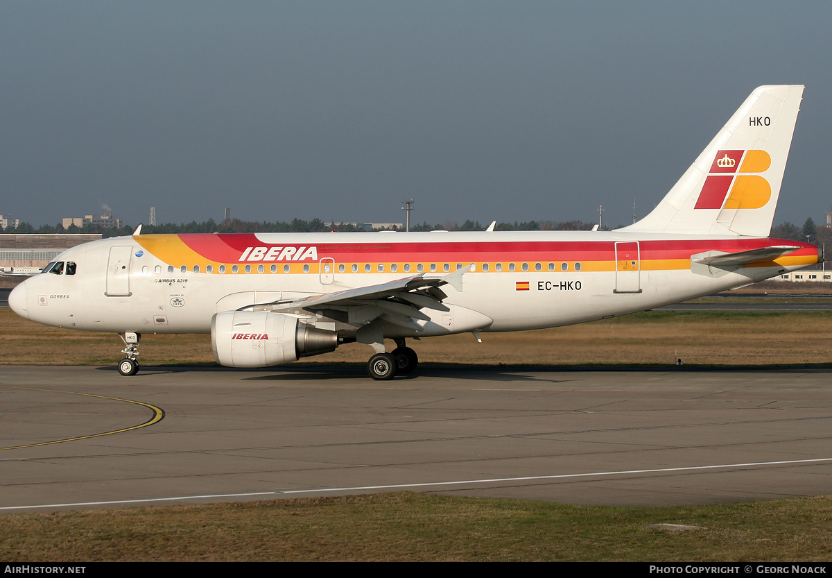 Aircraft Photo of EC-HKO | Airbus A319-111 | Iberia | AirHistory.net #36800