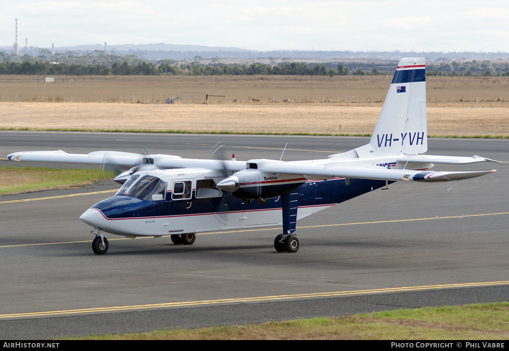 Aircraft Photo of VH-YVH | Pilatus Britten-Norman BN-2T Turbine Islander | Airborne Surveillance | AirHistory.net #36903
