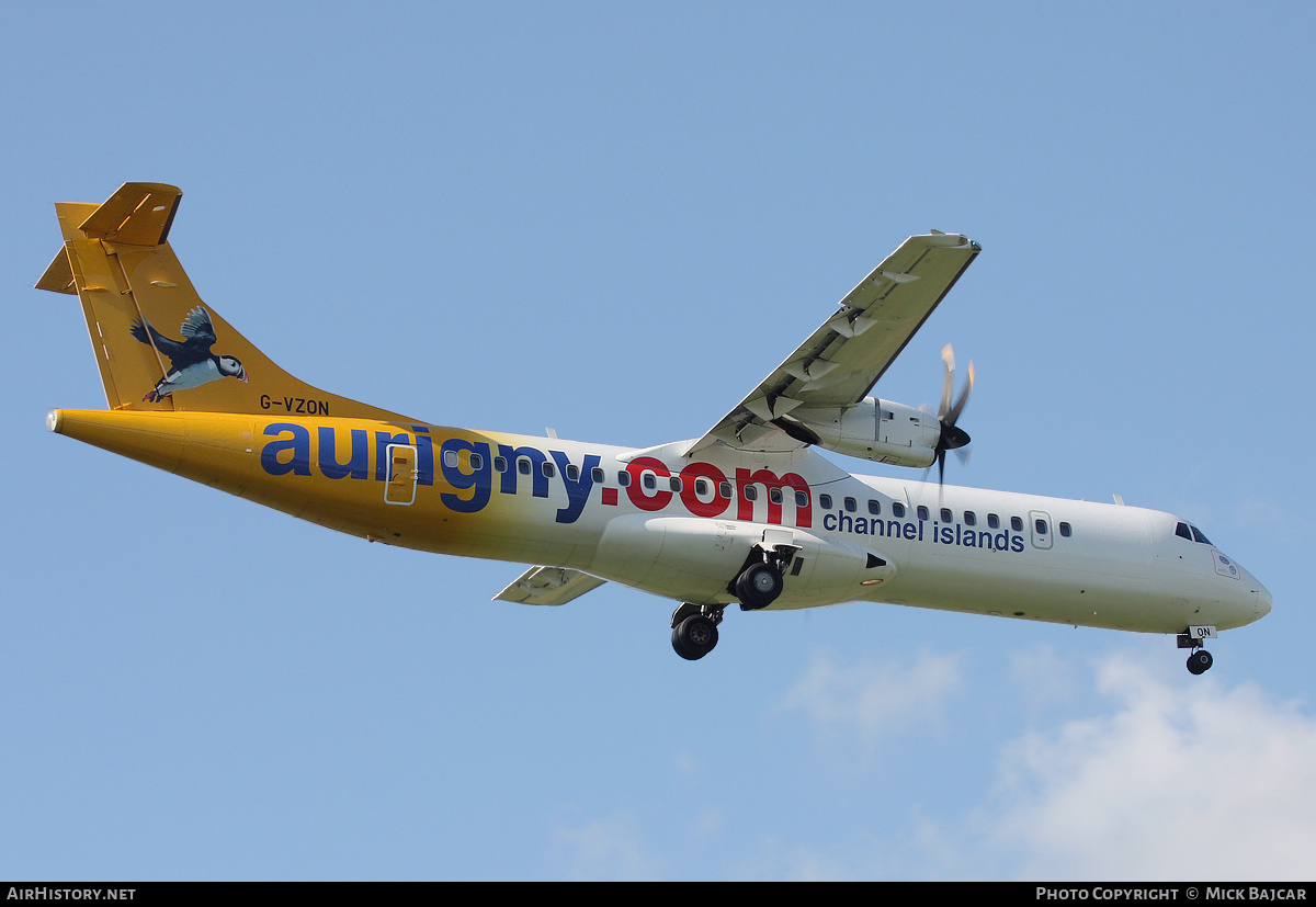 Aircraft Photo of G-VZON | ATR ATR-72-500 (ATR-72-212A) | Aurigny Air Services | AirHistory.net #36922