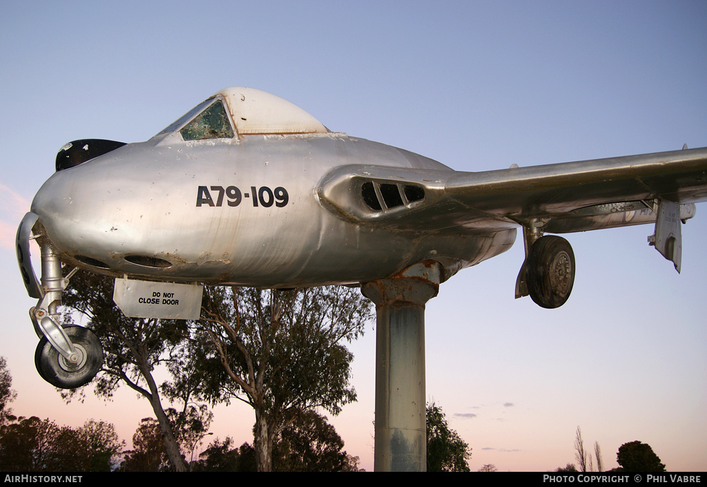 Aircraft Photo of A79-109 | De Havilland D.H. 100 Vampire F30 | Australia - Air Force | AirHistory.net #36974