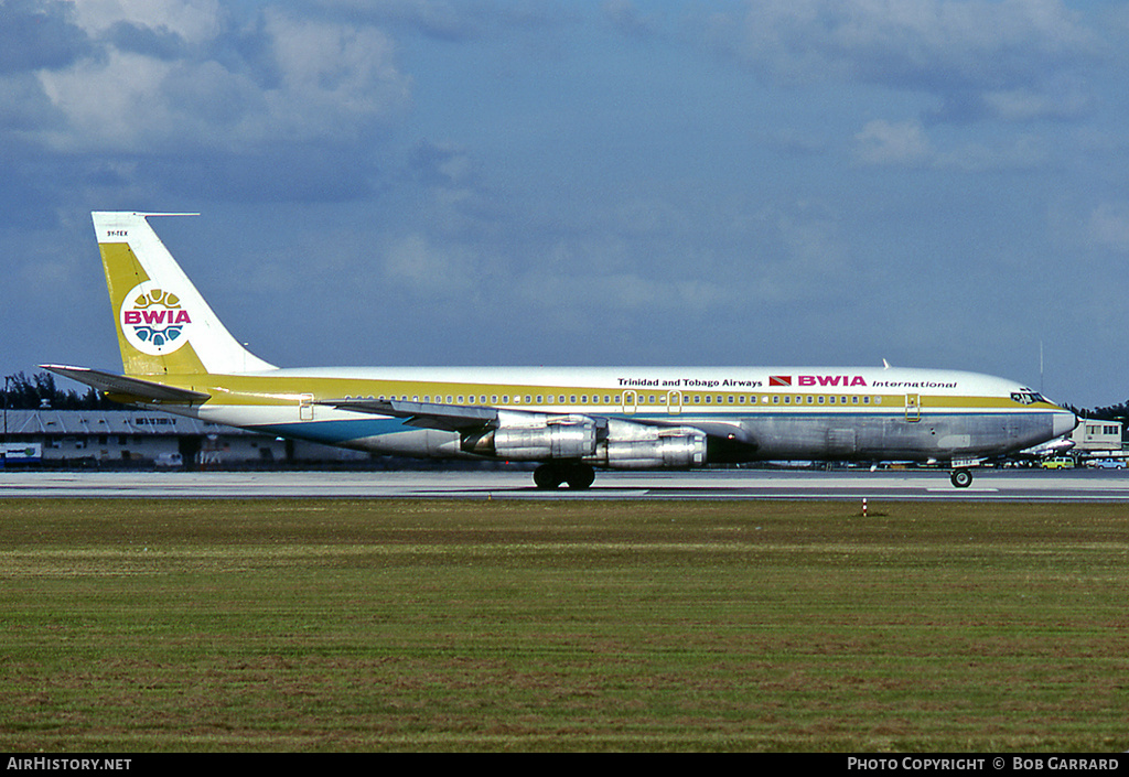 Aircraft Photo of 9Y-TEX | Boeing 707-321B | BWIA International - Trinidad and Tobago Airways | AirHistory.net #37003