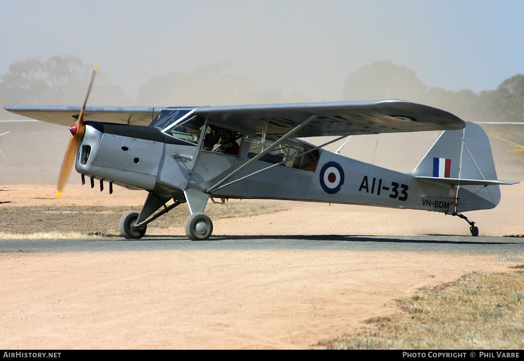 Aircraft Photo of VH-BDM / A11-33 | Taylorcraft E Auster Mk3 | Australia - Air Force | AirHistory.net #37022