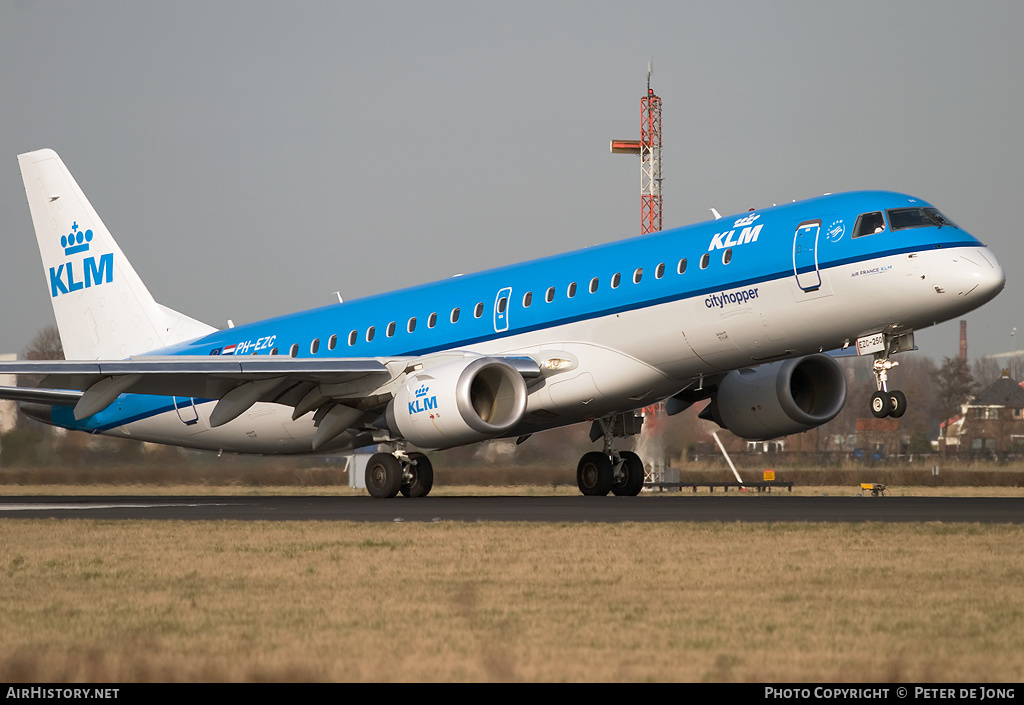 Aircraft Photo of PH-EZC | Embraer 190STD (ERJ-190-100STD) | KLM Cityhopper | AirHistory.net #37033