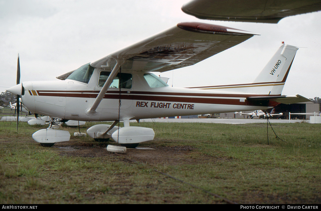 Aircraft Photo of VH-UNO | Cessna 152 | Rex Flight Centre | AirHistory.net #37106