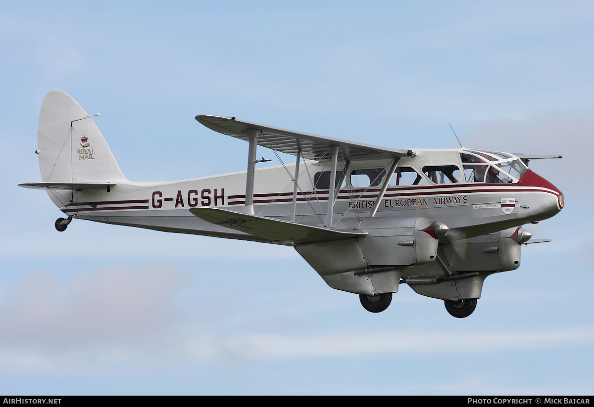 Aircraft Photo of G-AGSH | De Havilland D.H. 89A Dragon Rapide | BEA - British European Airways | AirHistory.net #37183