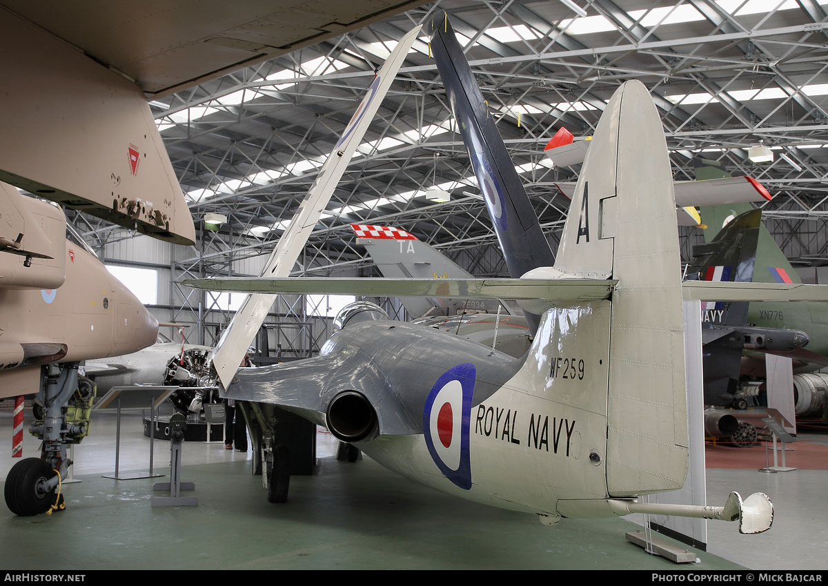 Aircraft Photo of WF259 | Hawker Sea Hawk F2 | UK - Navy | AirHistory.net #37206