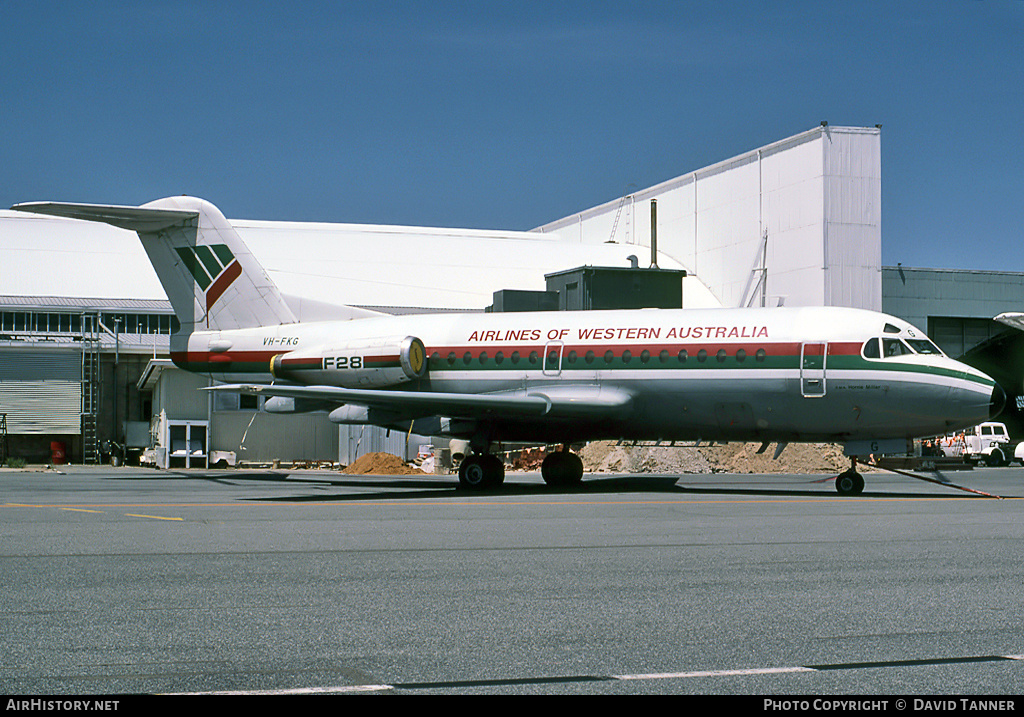 Aircraft Photo of VH-FKG | Fokker F28-1000 Fellowship | Airlines of Western Australia | AirHistory.net #37246