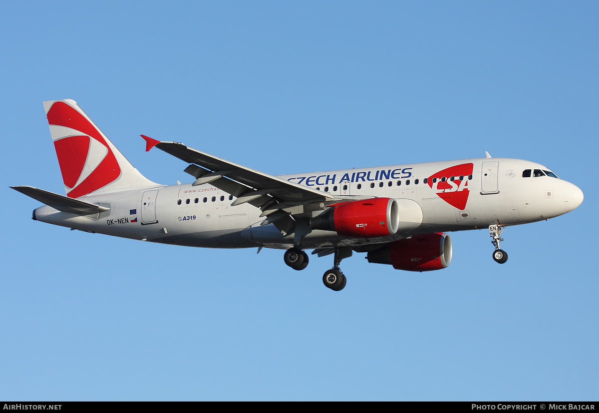 Aircraft Photo of OK-NEN | Airbus A319-112 | ČSA - Czech Airlines | AirHistory.net #37286