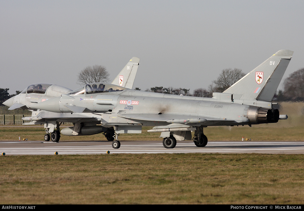 Aircraft Photo of ZJ910 | Eurofighter EF-2000 Typhoon F2 | UK - Air Force | AirHistory.net #37367