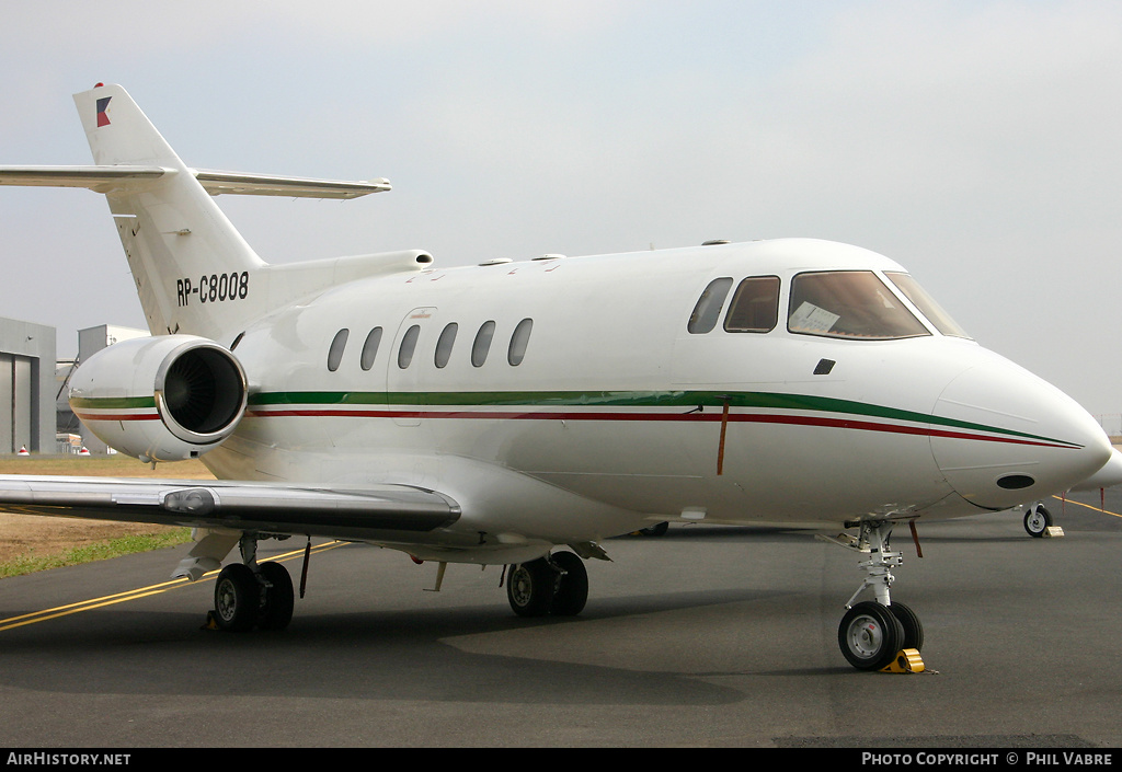 Aircraft Photo of RP-C8008 | British Aerospace BAe-125-800B | AirHistory.net #37415