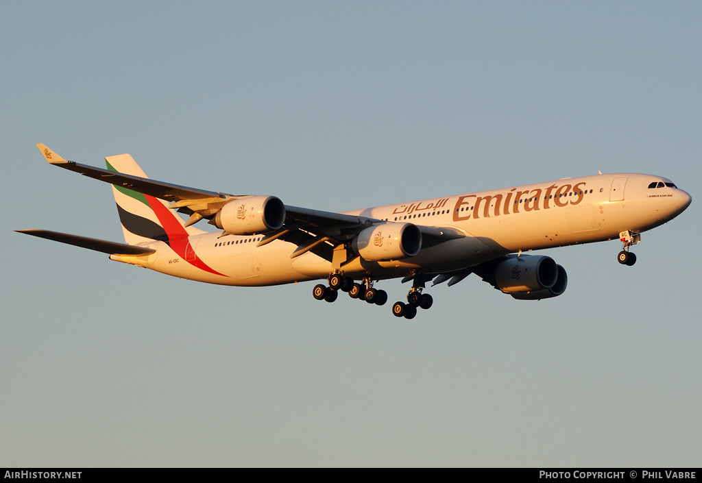 Aircraft Photo of A6-ERC | Airbus A340-541 | Emirates | AirHistory.net #37723