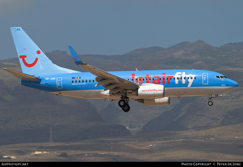 Aircraft Photo of OO-JAR | Boeing 737-7K5 | Jetairfly | AirHistory.net #37779
