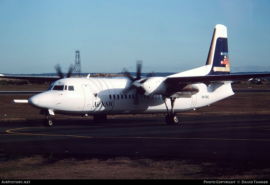 Aircraft Photo of VH-FNC | Fokker 50 | Air NSW | AirHistory.net #37832
