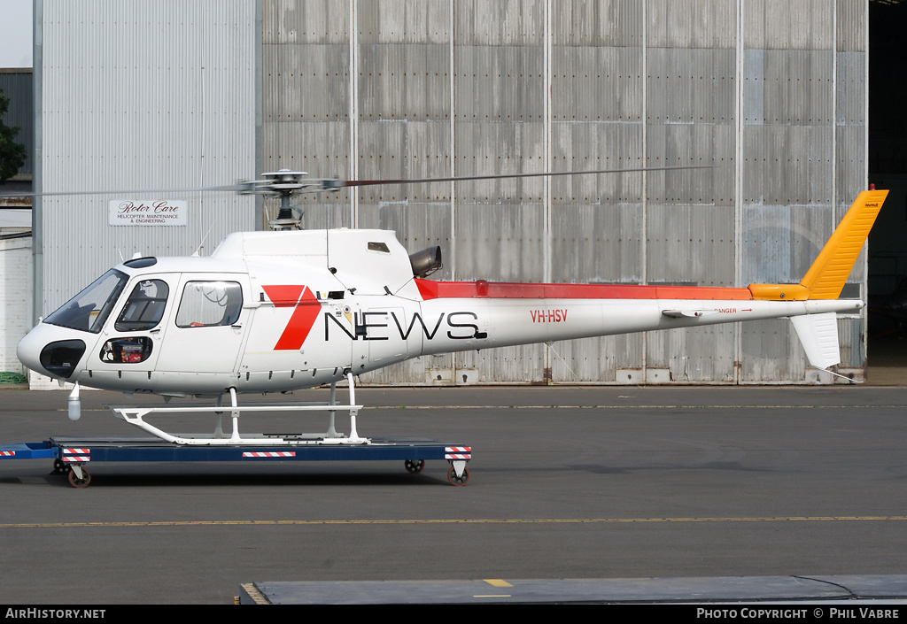 Aircraft Photo of VH-HSV | Eurocopter AS-350B-2 Ecureuil | Channel 7 News | AirHistory.net #37859