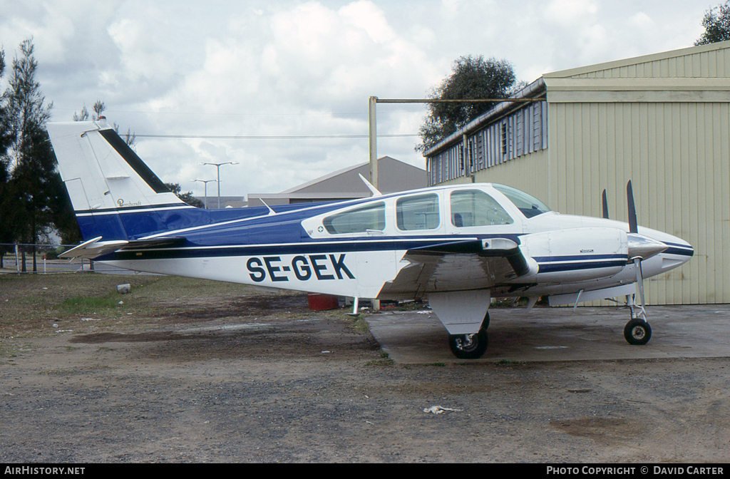 Aircraft Photo of SE-GEK | Beech B55 Baron (95-B55) | AirHistory.net #37870