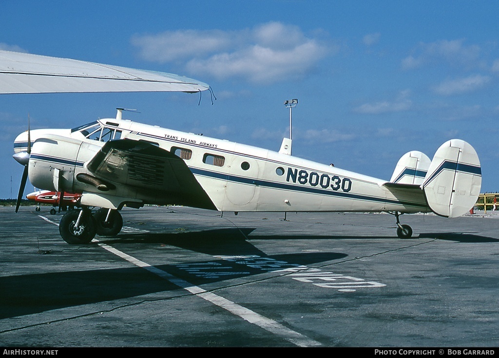 Aircraft Photo of N80030 | Beech D18S | Trans Island Airways | AirHistory.net #37935