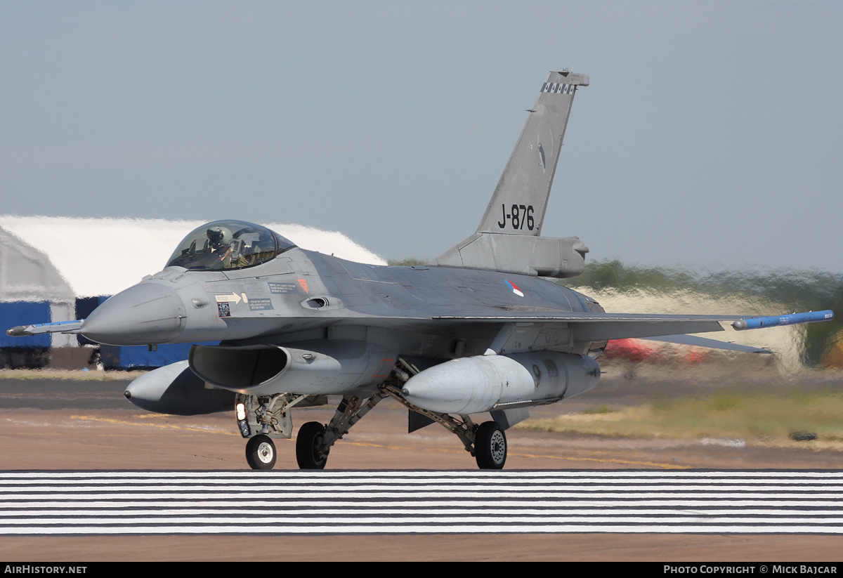 Aircraft Photo of J-876 | General Dynamics F-16AM Fighting Falcon | Netherlands - Air Force | AirHistory.net #38025