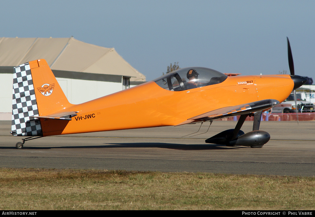 Aircraft Photo of VH-JWC | Van's RV-7 | AirHistory.net #38033