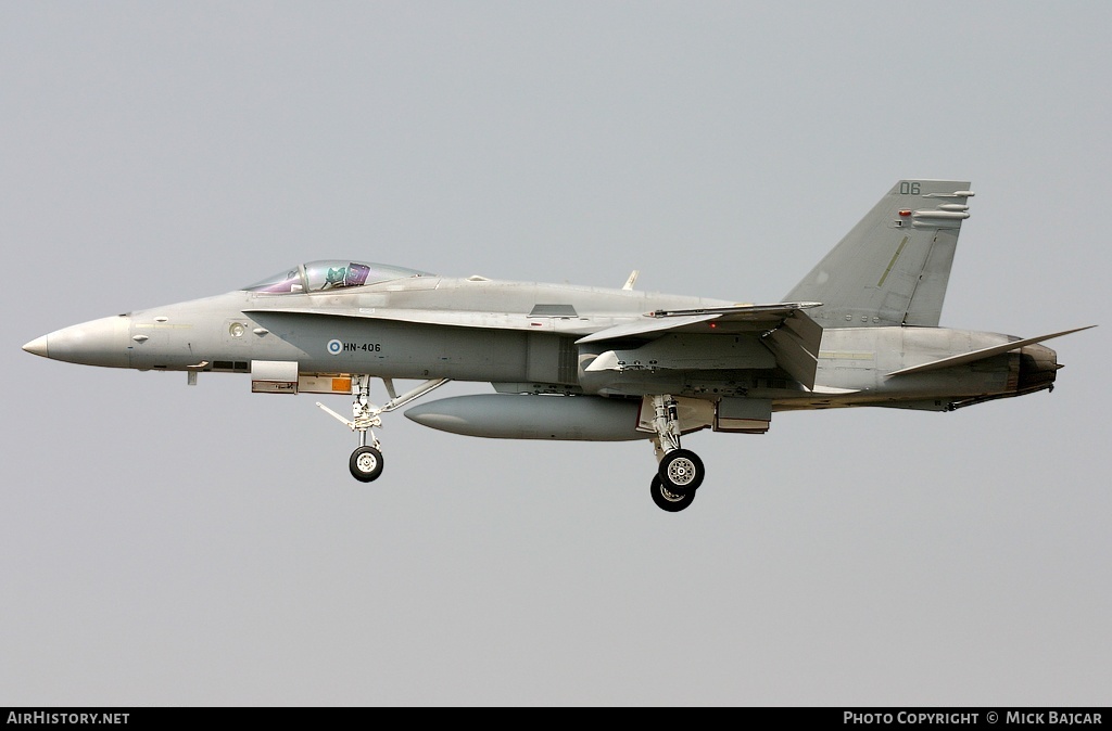 Aircraft Photo of HN-406 | McDonnell Douglas F-18C Hornet | Finland - Air Force | AirHistory.net #38073
