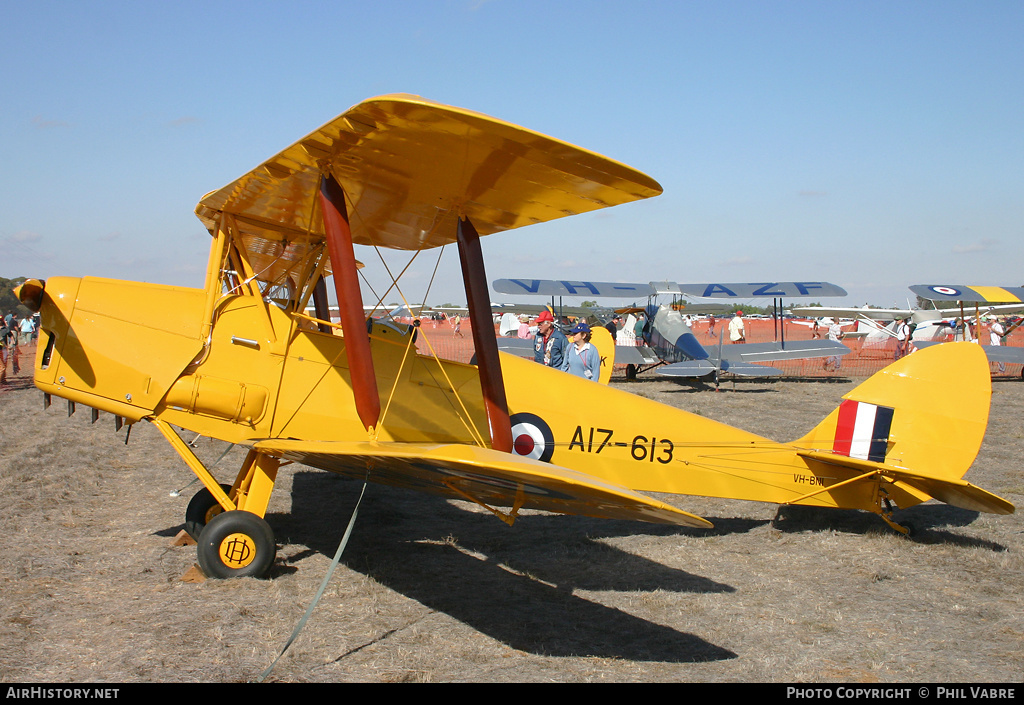 Aircraft Photo of VH-BNI / A17-613 | De Havilland D.H. 82A Tiger Moth | Australia - Air Force | AirHistory.net #38097