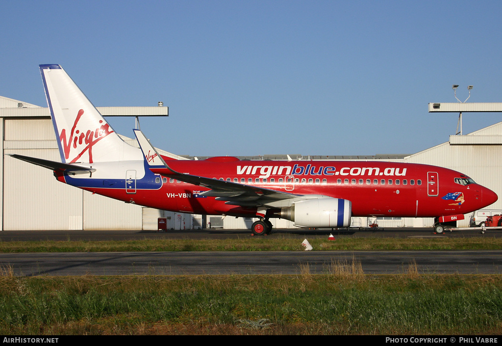 Aircraft Photo of VH-VBN | Boeing 737-76N | Virgin Blue Airlines | AirHistory.net #38162