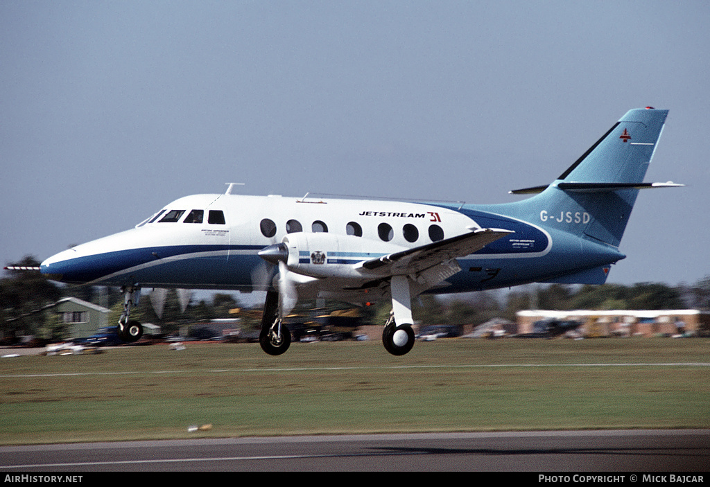 Aircraft Photo of G-JSSD | British Aerospace BAe-3100 Jetstream 31 | British Aerospace | AirHistory.net #38182