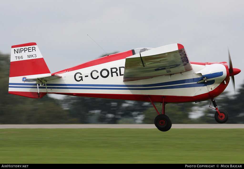 Aircraft Photo of G-CORD | Tipsy T-66 Nipper RA45 Srs 3 | AirHistory.net #38377