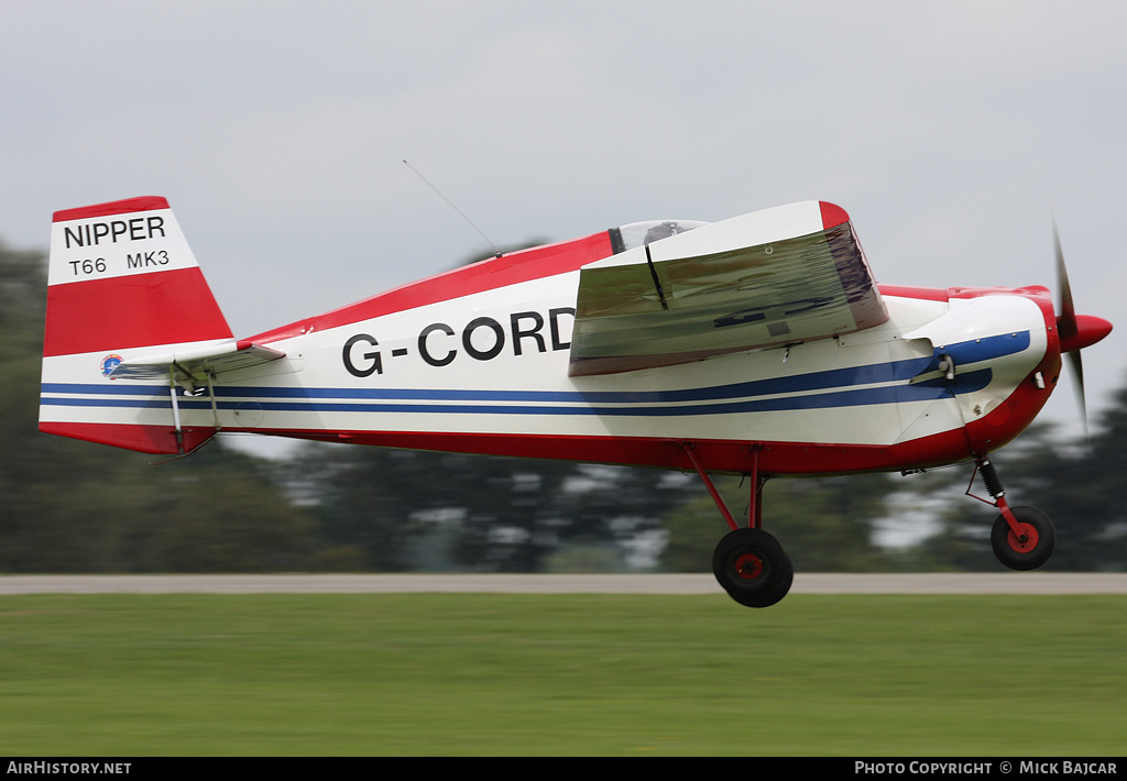 Aircraft Photo of G-CORD | Tipsy T-66 Nipper RA45 Srs 3 | AirHistory.net #38377