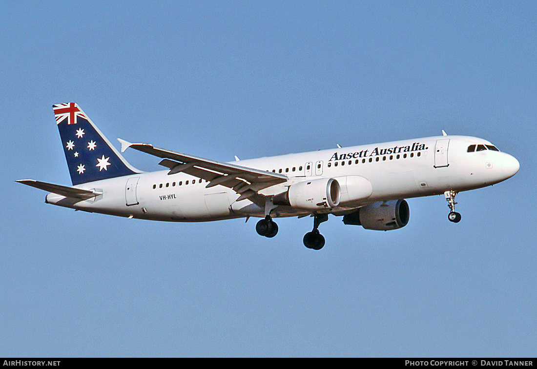 Aircraft Photo of VH-HYL | Airbus A320-211 | Ansett Australia | AirHistory.net #38384