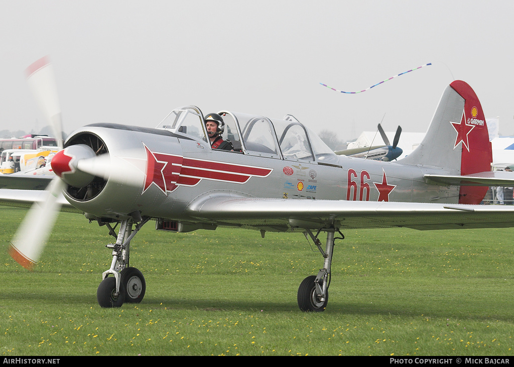 Aircraft Photo of G-YAKN / 66 red | Yakovlev Yak-52 | Soviet Union - Air Force | AirHistory.net #38386