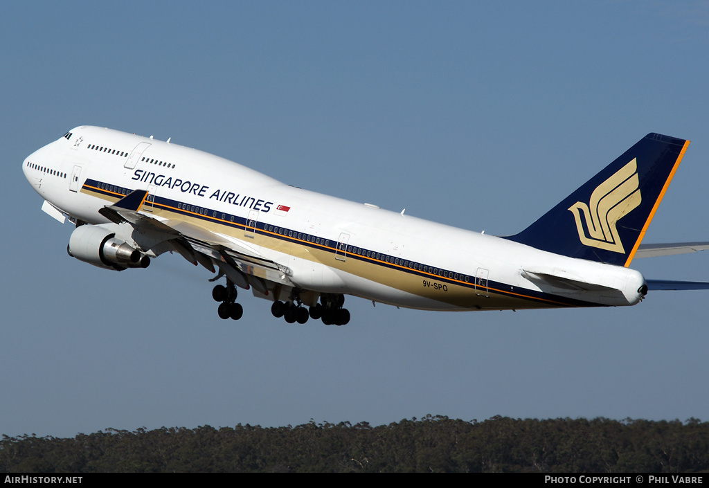 Aircraft Photo of 9V-SPO | Boeing 747-412 | Singapore Airlines | AirHistory.net #38389