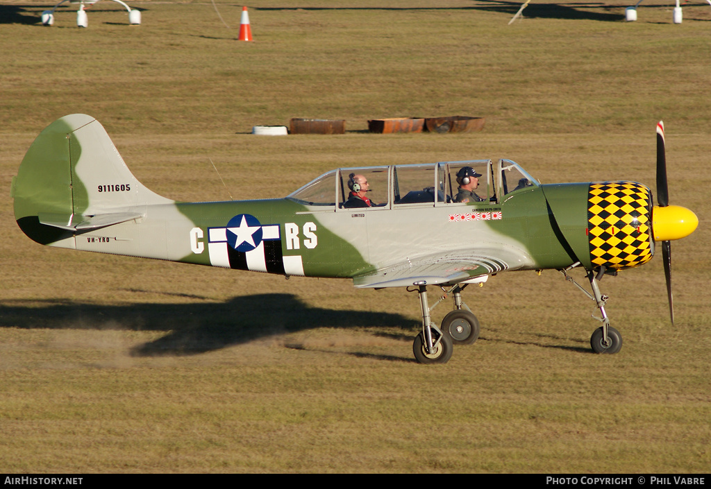 Aircraft Photo of VH-YRO / 9111605 | Yakovlev Yak-52 | USA - Air Force | AirHistory.net #38470